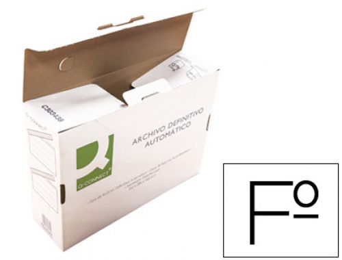 Caixa para arquivo morto q-connect folio cartao reciclado montagem automatica fecho com lingueta medidas: 255 x 360 x 10 , Q-connect , 77404 , 0043859697052